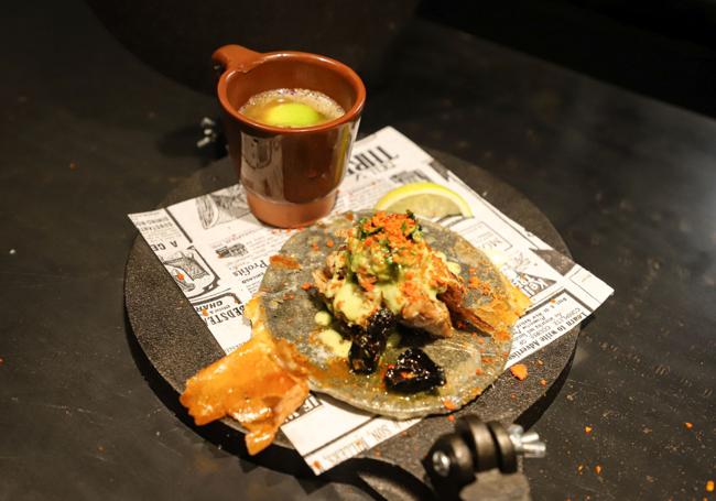 El taco de La Quinta del Monje, 'Suadero de buey y su tequilazo'