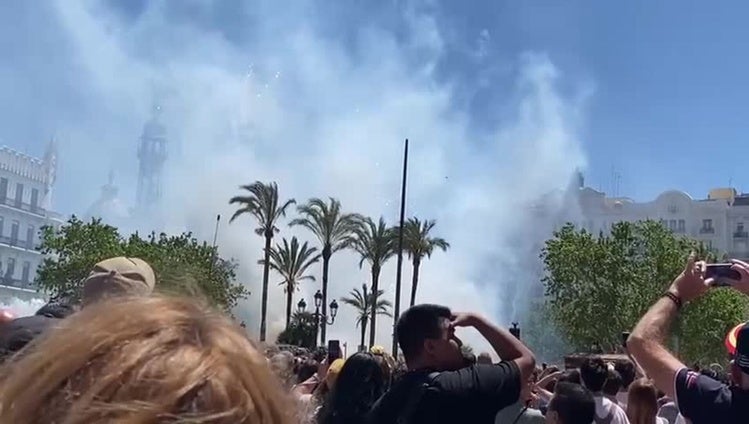 La mascletà de Pibierzo resuena en Valencia