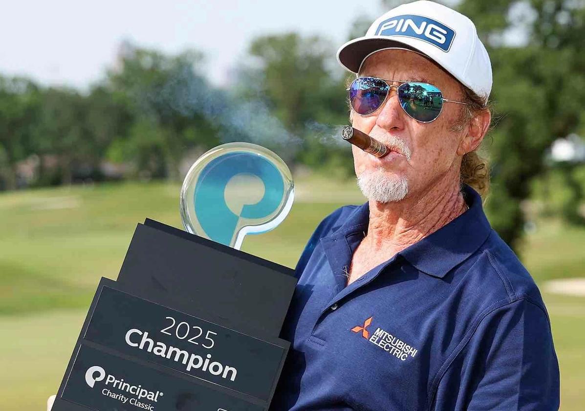 Otro 'purazo' de 'El Pisha' Miguel Ángel Jiménez, que ya supera los catorce millones de euros en el circuito senior de la PGA