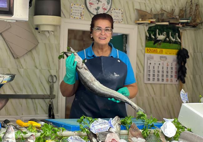 Mercedes Palmero, de la pescadería Merche en Huerta del Rey