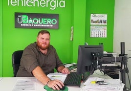 Baquero en su empresa ubicada en Navalmoral
