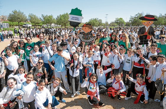 Uno de los grupos que participaron en las jornadas de Extremadura en la escuela.